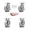Service Caster 6 Inch V Groove Semi Steel Caster Set with 2 Brakes/Swivel Lock 2 Rigid SCC SCC-30CS620-VGR-TLB-BSL-2-R-2 - alternate 7